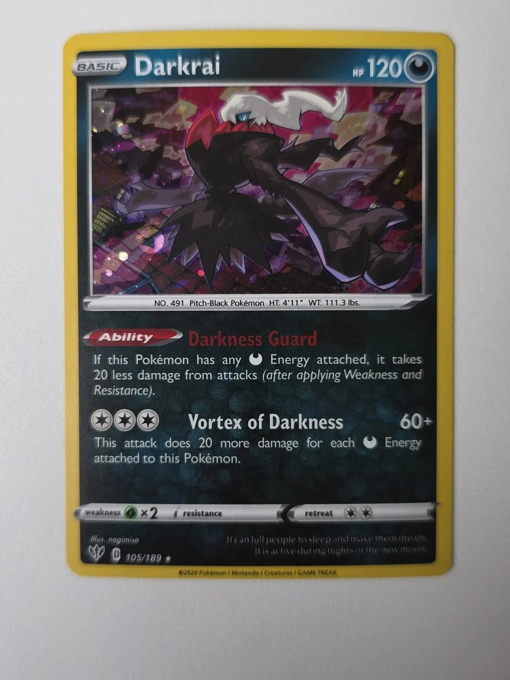 Pokemon Darkrai Trading Card
